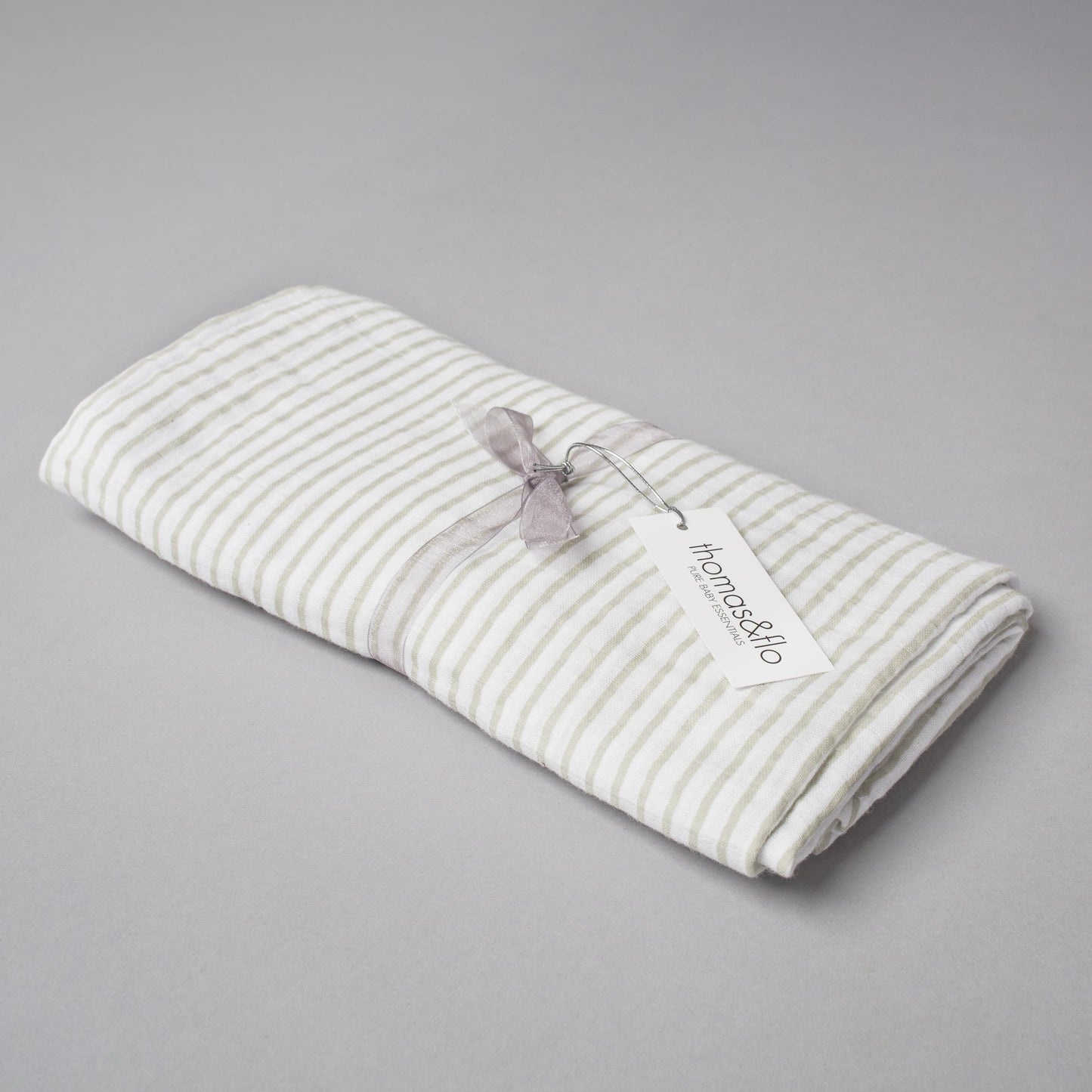 Baby: Organic Muslin Swaddle Blanket - Stripes