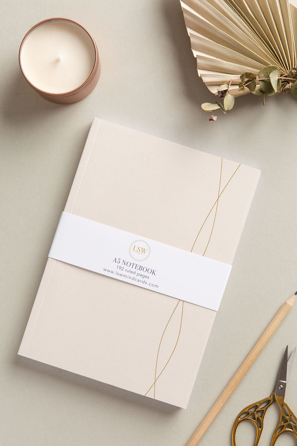 Stationery: A5 lined Notebook by LSW - Mist