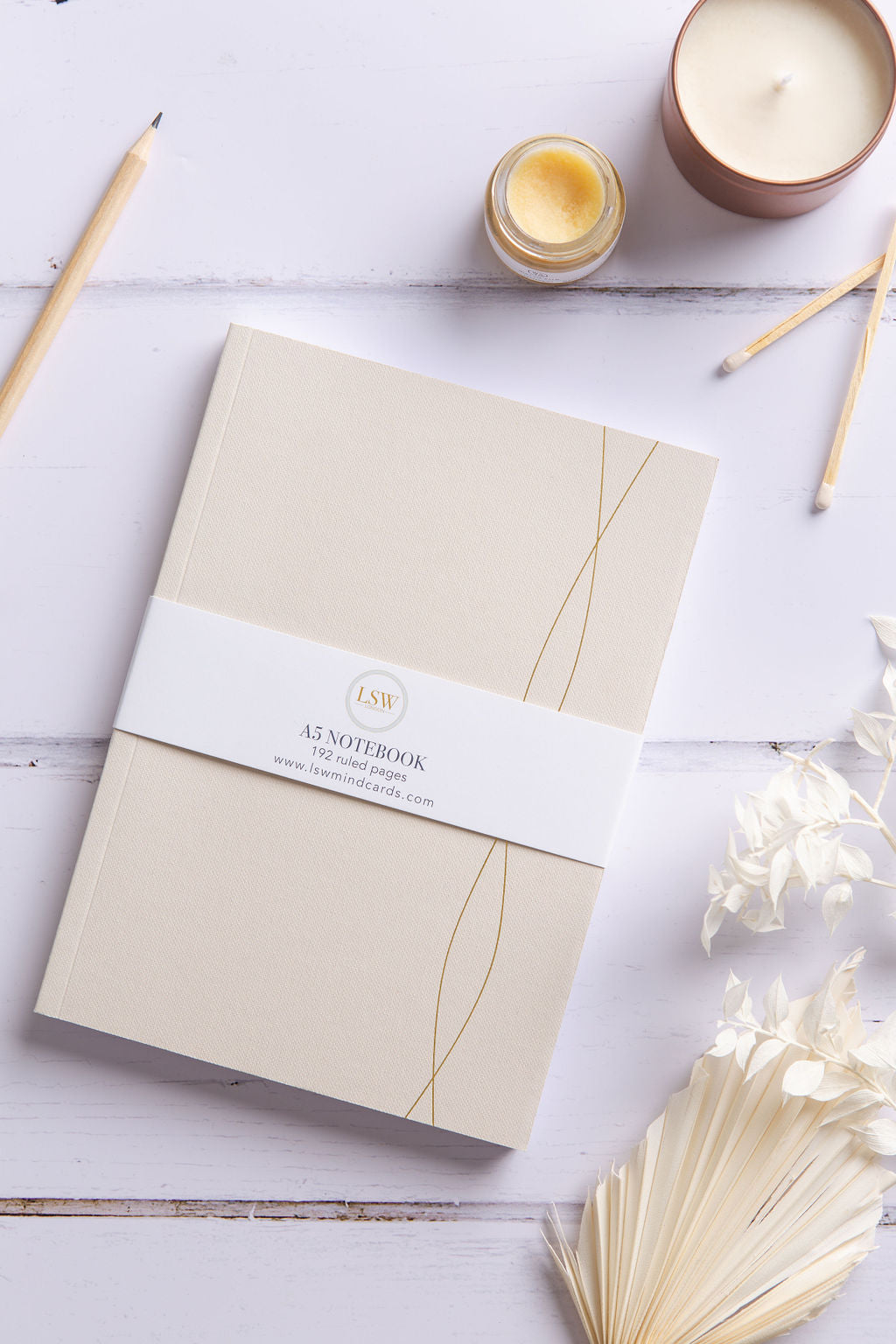 Stationery: A5 lined Notebook by LSW - Mist