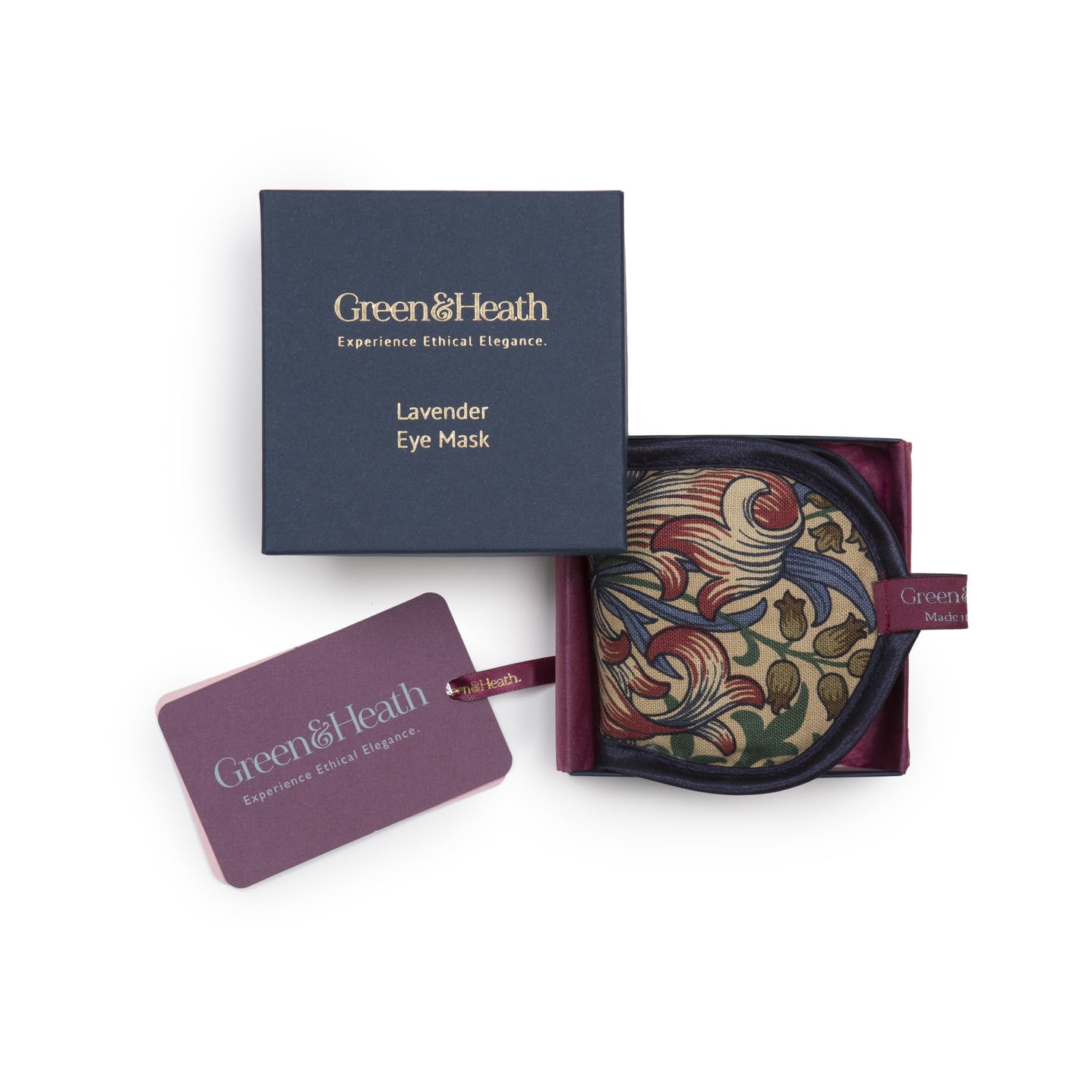 Accessories: Mini Hot Water Bottle and Lavender Eye Mask in William Morris Golden Lilly by Green & Heath
