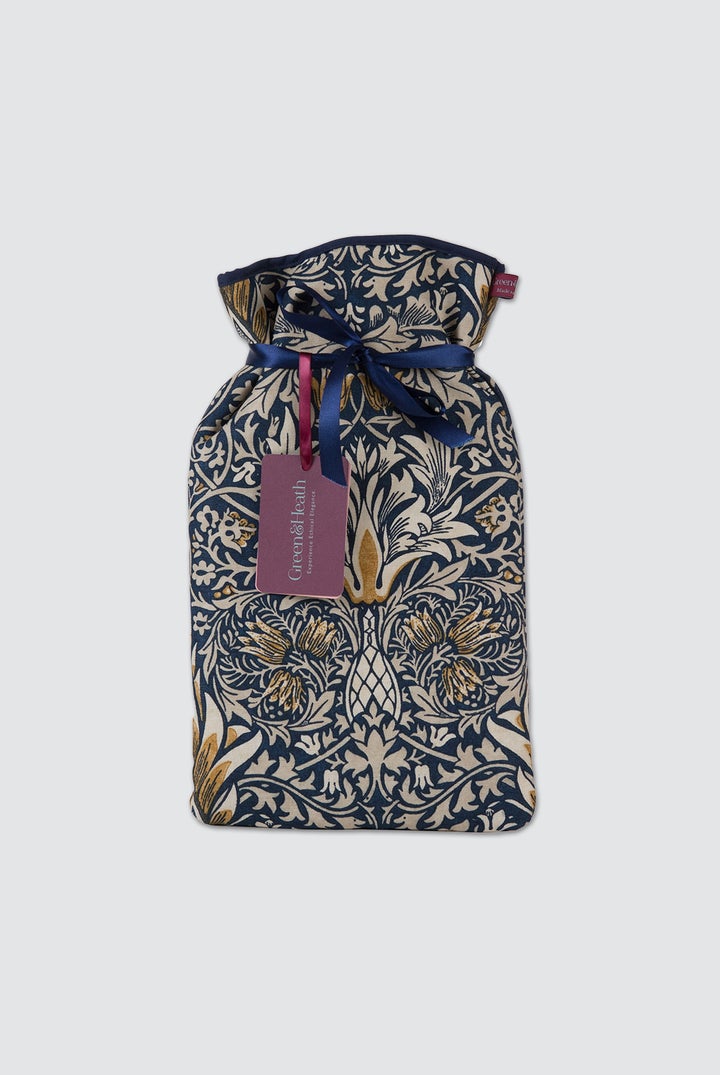 Accessories: Large Hot Water Bottle in William Morris Snakeshead by Green & Heath