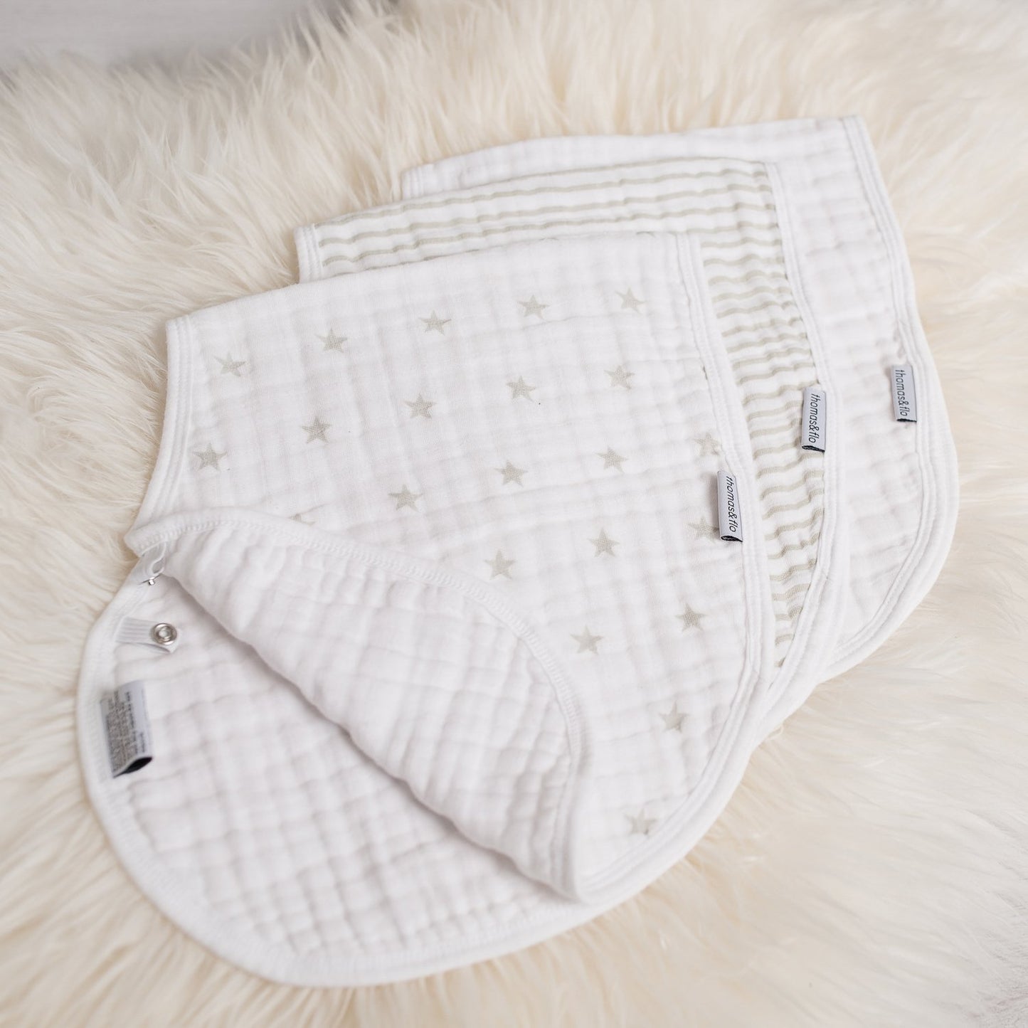 Baby: Organic Baby Burp Bibs - 3 pack
