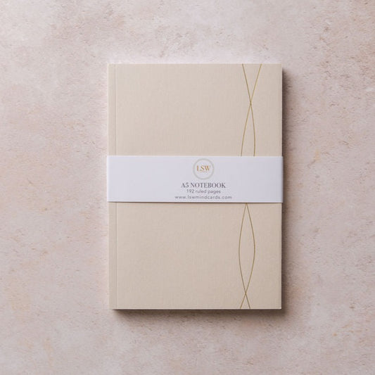 A5 lined Notebook by LSW - Mist