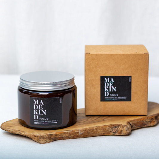 Soy Wax Candle - Focus - Large - 500ml by Made Kind