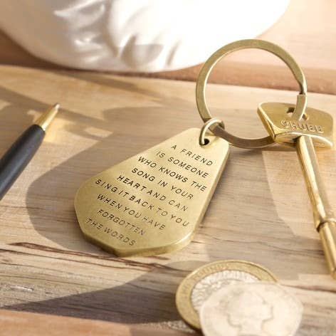 Accessories: Brass Friend Keyring