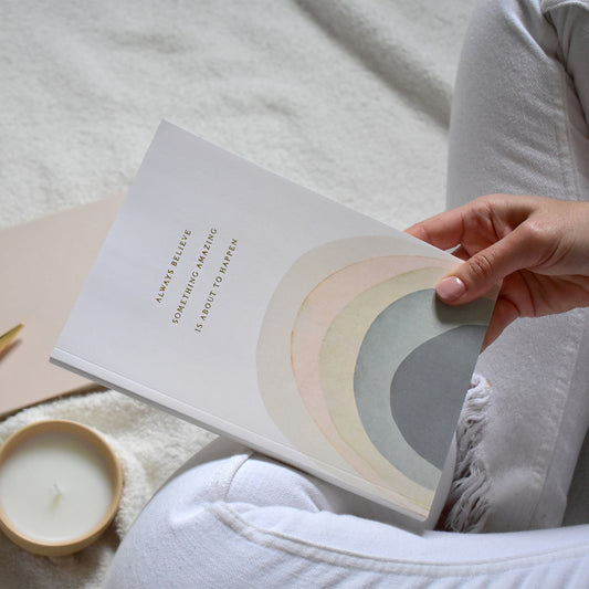 Wellbeing: Rainbow Gold Foiled Blank Journal