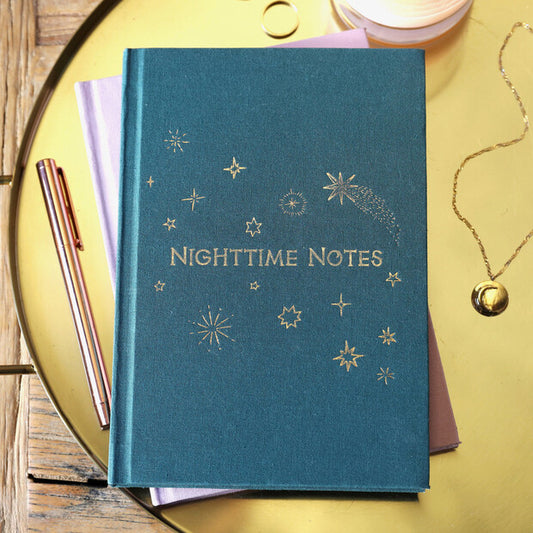Wellbeing: Reversible Green Notebook - Nighttime Notes / Morning Thoughts